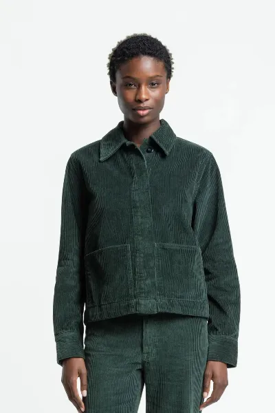 Kings of Indigo Jacke Ota Cord Gr&uuml;n