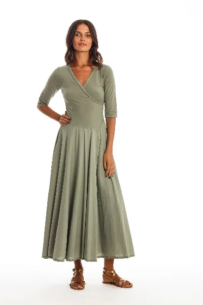 RAVENS VIEW IBIZA RAVENS VIEW IBIZA Damen vegan Kleid Veronika Khaki