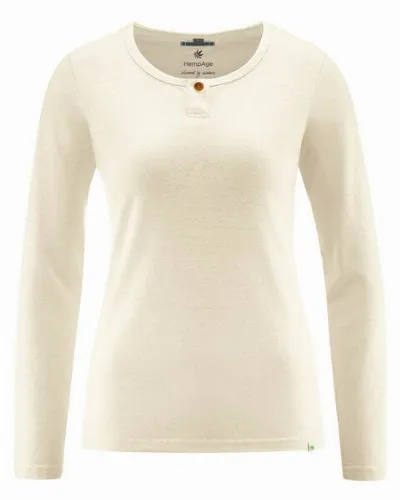 HempAge HempAge Bequemes Langarmshirt Hanf/Biobaumwolle