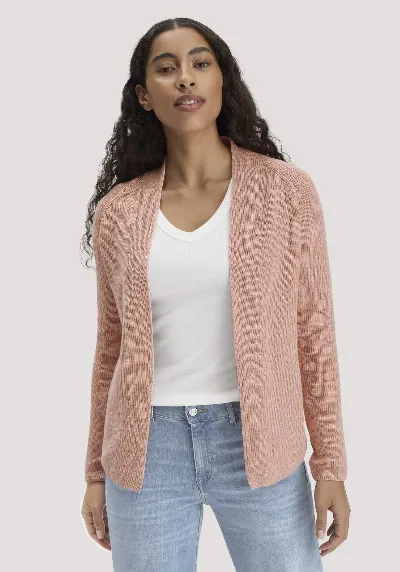 hessnatur hessnatur Damen Strick Jacke Regular aus Bio-Baumwolle - rosa