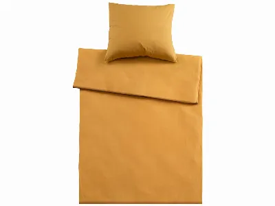  Bettwäsche Single Jersey aus Bio-Baumwolle 80 x 80 cm,/135 x 200 cm, ocker