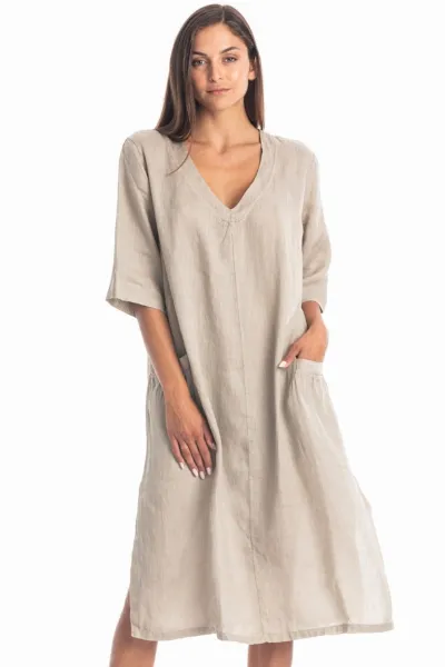RAVENS VIEW IBIZA RAVENS VIEW IBIZA Damen vegan Kleid Isola Stone