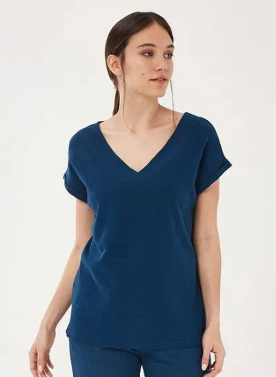 ORGANICATION ORGANICATION T-Shirt aus Bio-Baumwolle in Jacquard Jersey