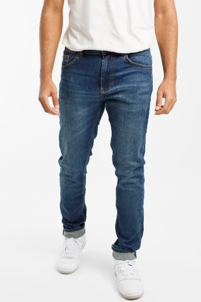 TORLAND TORLAND Herren vegan Schmale Jeans Benny Dunkles Indigoblau