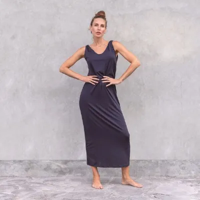 Jaya Jaya LEA - elegantes Sommerkleid in Maxi-Länge aus weich fließendem Tencel/Biobaumwoll Mix