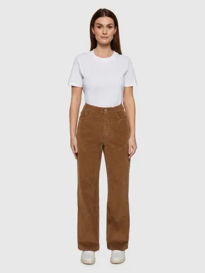 KnowledgeCotton Apparel KnowledgeCotton Apparel Gale Straight Mid Rise Corduroy Pants - dachshund