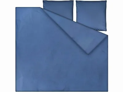 MELA MELA Bio-Bettwäsche MAJULI aus Perkal, 3-tlg., 240 x 220/80 x 80 cm, blau