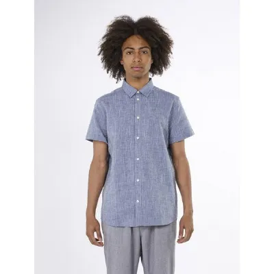 KnowledgeCotton Apparel KnowledgeCotton Apparel Larch Shortsleeve Linen Shirt GOTS