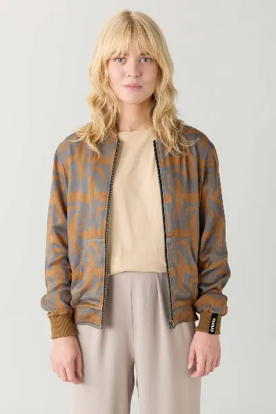 Yahmo Yahmo Damen vegan Jacke Bomber Reversible Ruth Nouveau/Pine