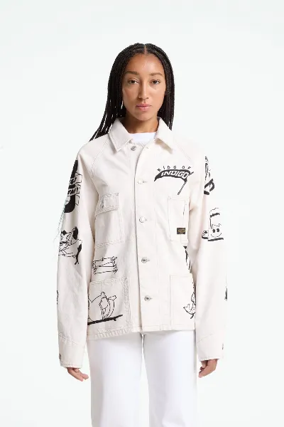 Kings Of Indigo Kings of Indigo Herren vegan Jacke Aymeric Amsterdam Scribble