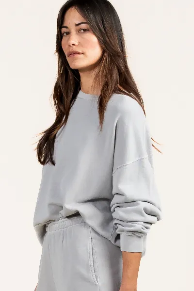 Kuyichi Kuyichi Damen vegan Sweatshirt Mohnregen Grau