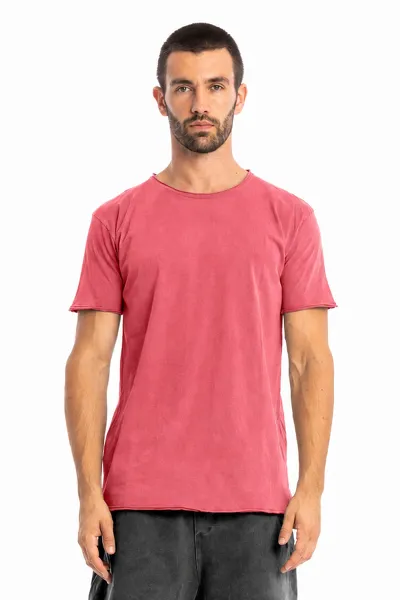 RAVENS VIEW IBIZA RAVENS VIEW IBIZA Herren vegan T-Shirt Round Wild Clay Red