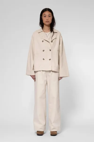 Nudie Jeans Jacke Bibbi Workwear Sailor Off White