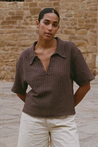 Nénés Nénés Damen vegan Top Morgane - Braun