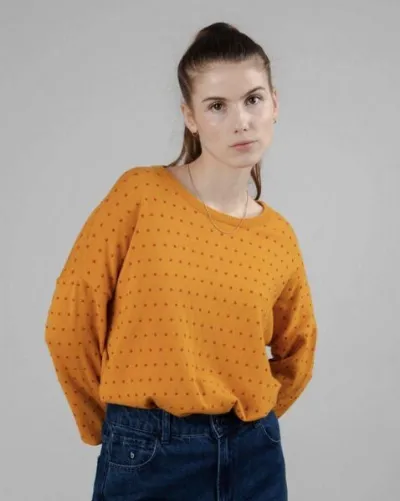 Brava Fabrics Brava Fabrics Polka Dots Sweater Mustard