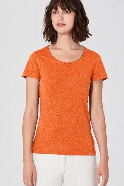 HempAge Hempage Damen vegan T-Shirt Airy In Nektarinen