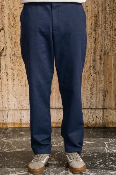 Lucid Collective Lucid Collective Herren vegan Chino-Hose Trust Navy