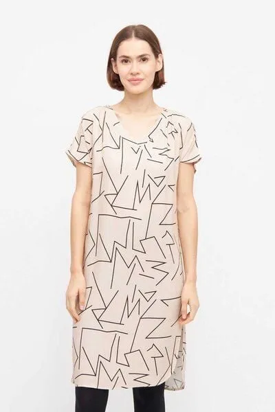 WiDDA berlin WiDDA berlin Beige Tunika NOMAD mit Linienmuster aus ECOVERO®