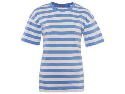 Living Crafts Living Crafts Bio-Damen-T-Shirt 'Maria' forget me not/offwhite,