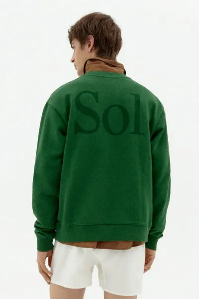 thinking mu Thinking MU Herren vegan Sweatshirt Sonne Typ Leon Grün