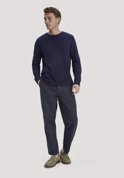 hessnatur hessnatur Herren Chino RONNEL Relaxed aus Bio-Baumwolle - blau