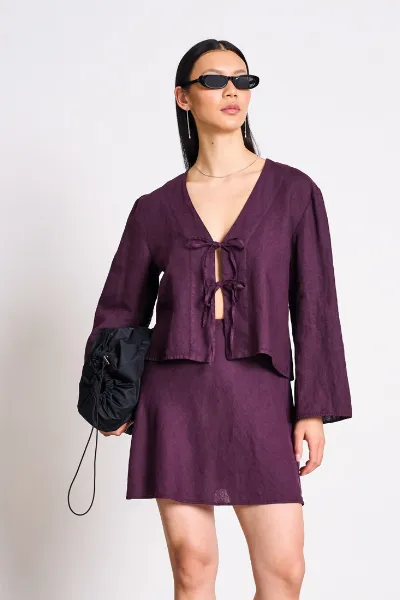 JAN N JUNE JAN 'N JUNE Damen vegan Bluse Skagen Cherry Lacquer