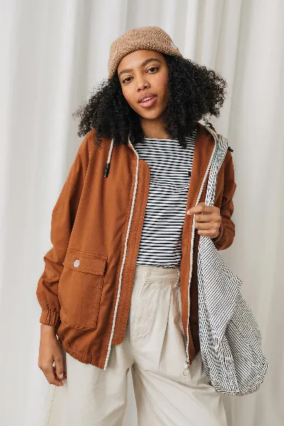 TWOTHIRDS TWOTHIRDS Damen vegan Jacke Uliaga Adobe Braun