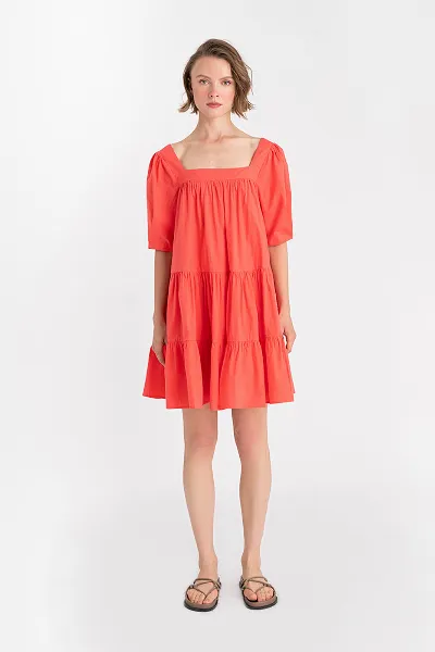 Neu Nomads Neu Nomads Damen vegan Minikleid Square Neck Ocean