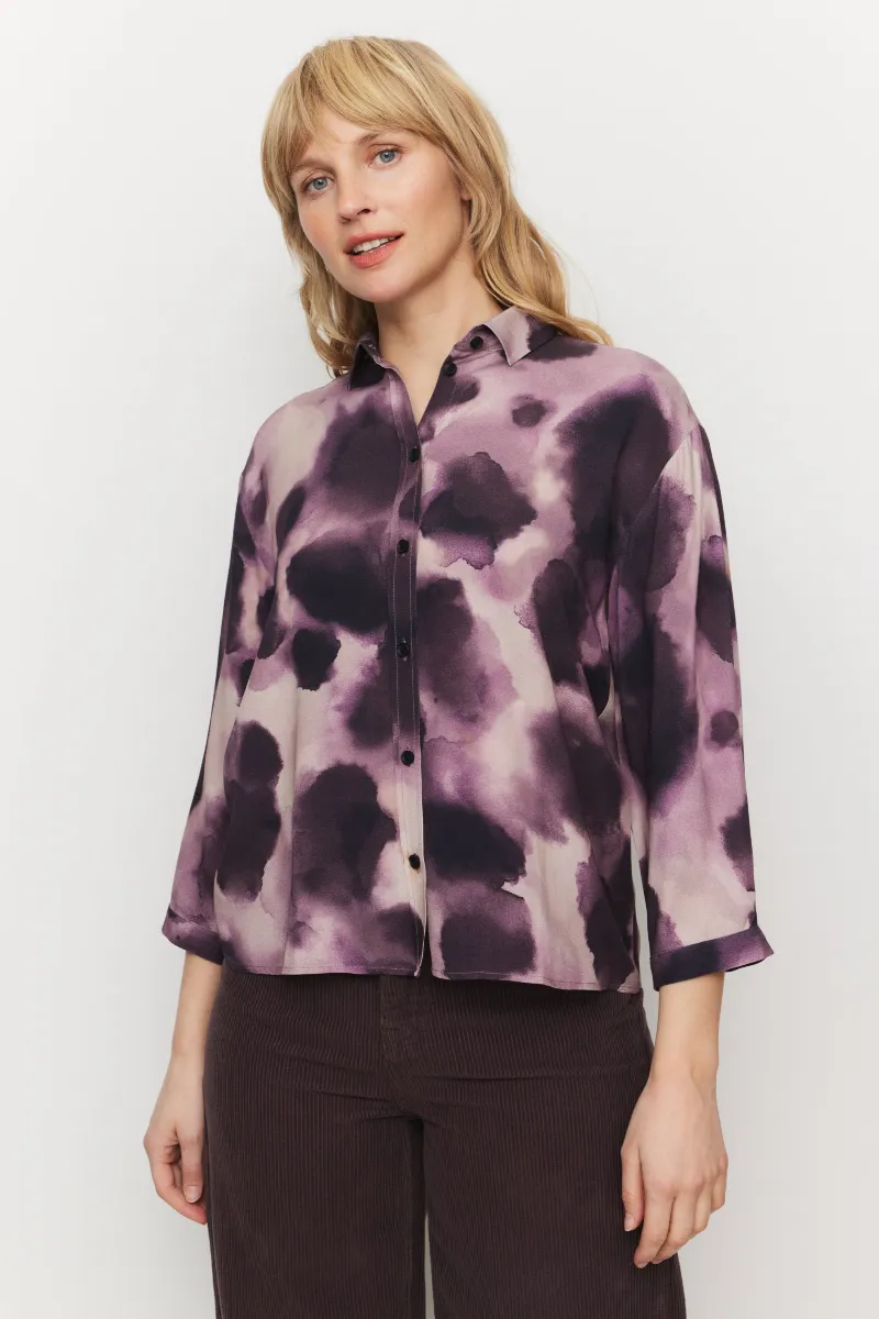 recolution Recolution Damen vegan Bluse Cypress Waterdrop In Dark Grape
