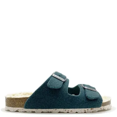 thies Vegane thies ® Recycled Plush PET Bio Sandale aus rec. PET & Biobaumwolle