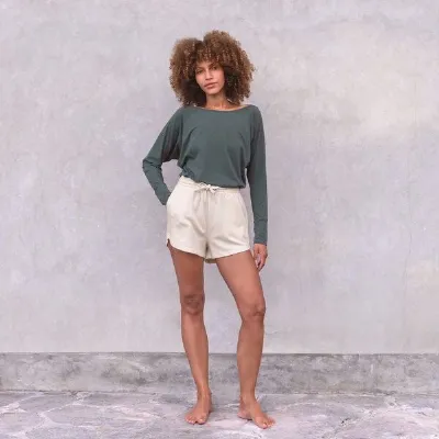 Jaya Jaya SHORT SUNNY WAFFLE- Lässige Shorts aus elastischem, leichtem Sweatstoff für Yoga and Freizeit