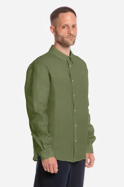 MATONA MATONA Herren vegan Hemd Casual Olive