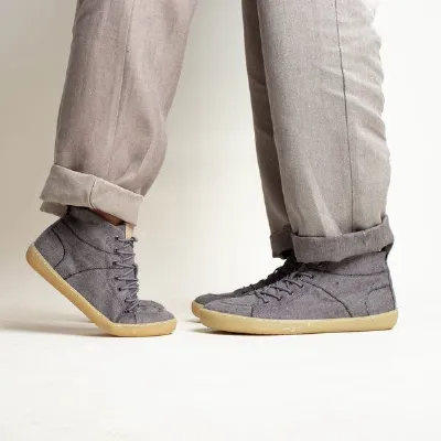 nahtur-design nahtur-design Barfußschuhe aus Bioleinen oder Loden, knöchelhoch, unisex