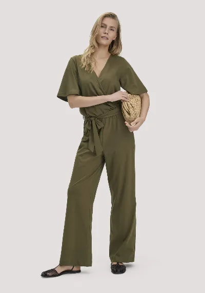 hessnatur hessnatur Damen Jersey Overall Relaxed aus Bio-Baumwolle - grün