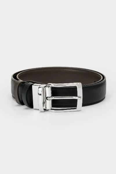 Solari Milano Solari Milano Herren vegan Gürtel Reversible Schwarz & Braun