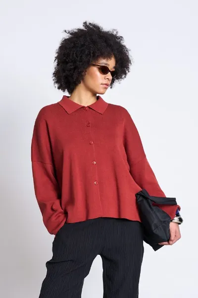 JAN 'N JUNE Strickjacke Anjo Rot