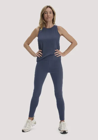 hessnatur hessnatur Loungewear Leggings High Waist ACTIVE COMFORT aus Bio-Baumwolle - blau