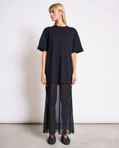 JAN N JUNE JAN N JUNE Mesh Jersey Kleid LACERTA