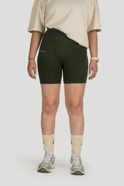 Boldwill Boldwill Damen vegan Bikershorts In Tannengrün