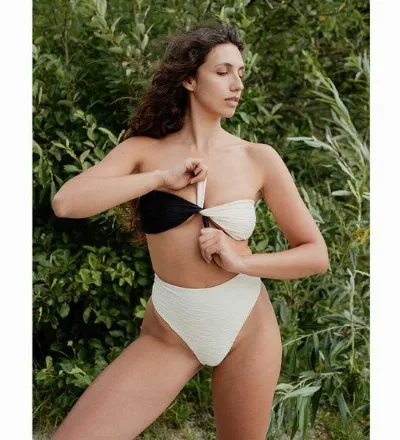 Anekdot Anekdot Taijitu Jacquard Bandeau Bikini Top