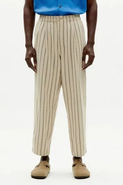 thinking mu thinking mu Fog Canvas Stripes Luc Pants