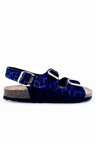 thies thies Damen vegan Sandalen Rec Backstrap Leo Blau