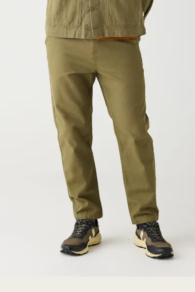 KnowledgeCotton Apparel KnowledgeCotton Apparel Herren vegan Hose Canvas Tim Gebrannte Olive
