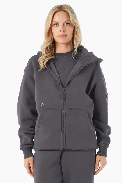 ORGANICATION ORGANICATION Herren vegan Hoodie Full Zip Jenna Shadow Grey