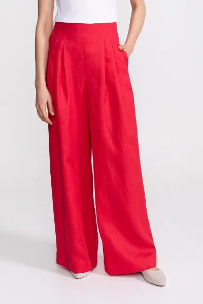 De IONESCU De IONESCU Damen vegan Hose Hohe Taille Deva