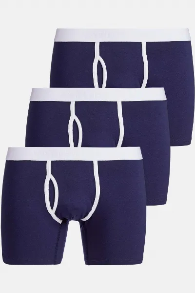 VATTER VATTER Herren vegan Boxershorts Claus Navy 3er-Pack