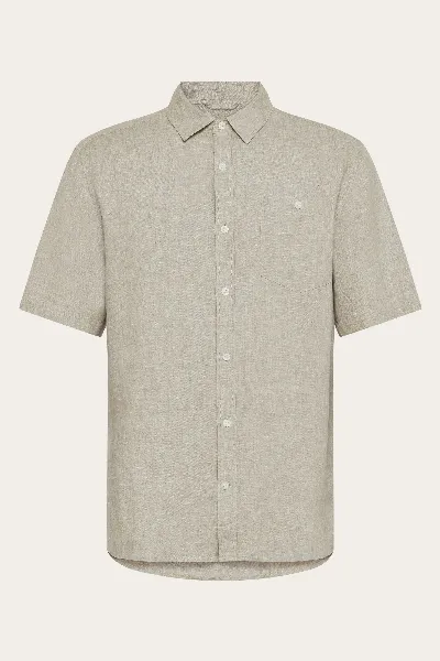 KnowledgeCotton Apparel KnowledgeCotton Apparel Herren vegan Hemd Kurzarm Custom Fit Twill