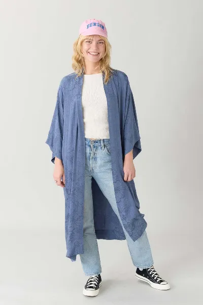 Yahmo Yahmo Damen vegan Kimono Liese Zen Indigo