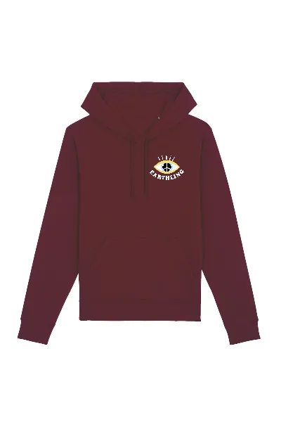 Oat Milk Club Oat Milk Club Damen vegan Earthling - Hoodie Aus Bio-Baumwolle Bordeaux