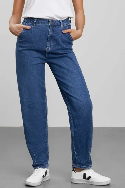 Feuervogl Feuervogl Damen vegan Ballon Jeans Bella Medium Blau